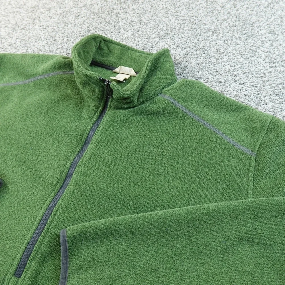 Duluth Trading Jacket Mens XL Green Fleece 1/4‎ Zip Pullover Coat Outdoor Work